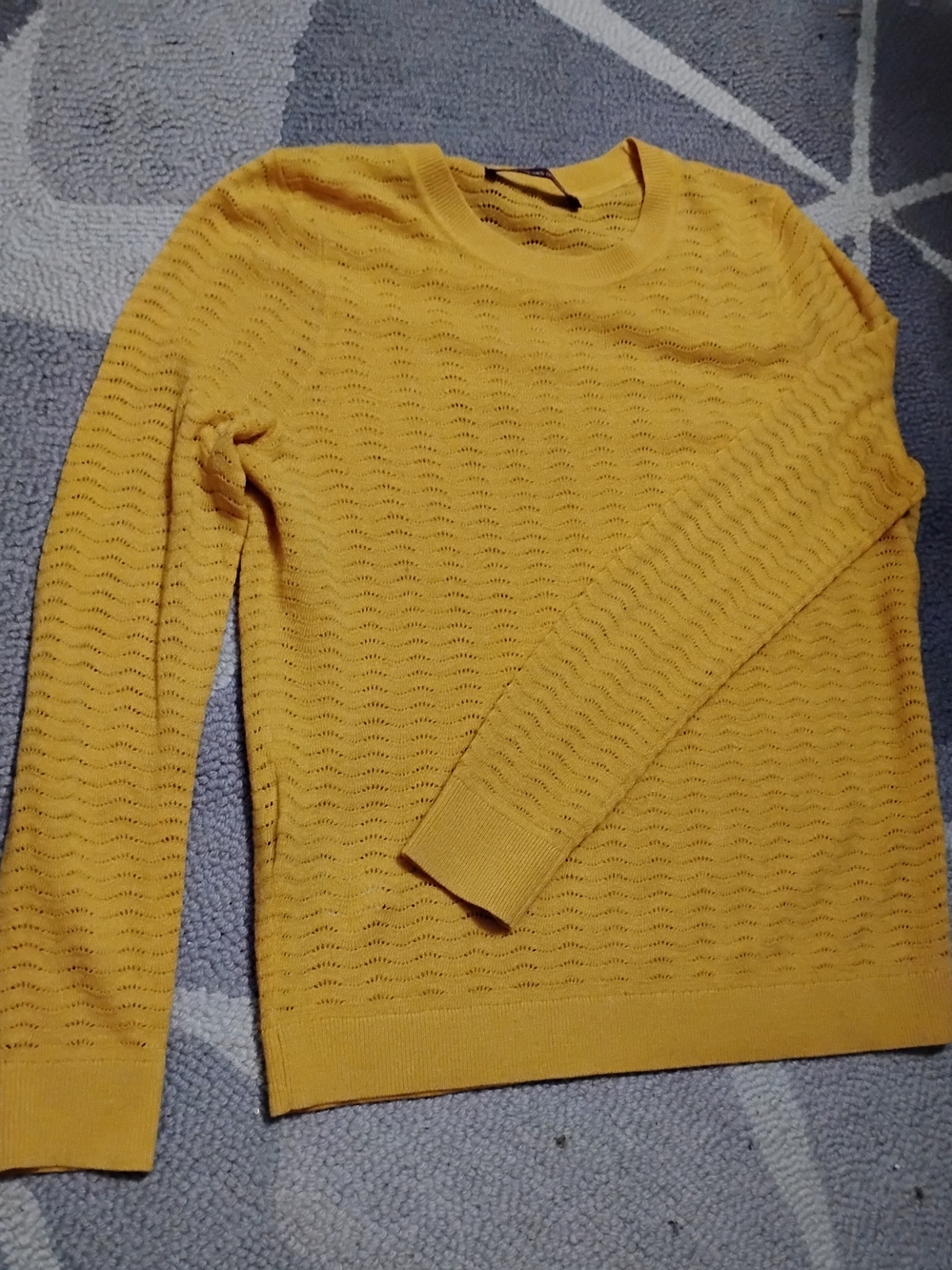 Comptoir Des Cotonniers Mustard Yellow Crewneck Sweater